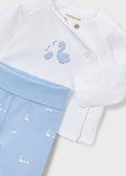 Mayoral Blue & White Duck Print Babygrow Set
