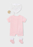 Mayoral 3-Piece Pink Duck Print Romper Set