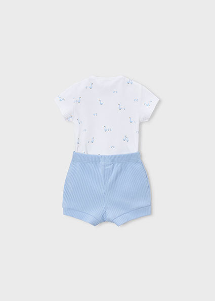 Mayoral White Duck Bodysuit & Shorts Set