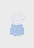 Mayoral White Duck Bodysuit & Shorts Set