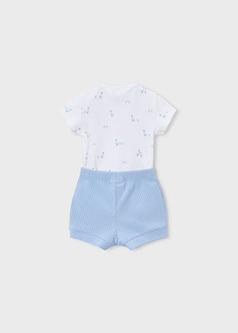 Mayoral White Duck Bodysuit & Shorts Set