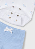 Mayoral White Duck Bodysuit & Shorts Set