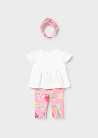 Mayoral Pink Floral Leggings Set