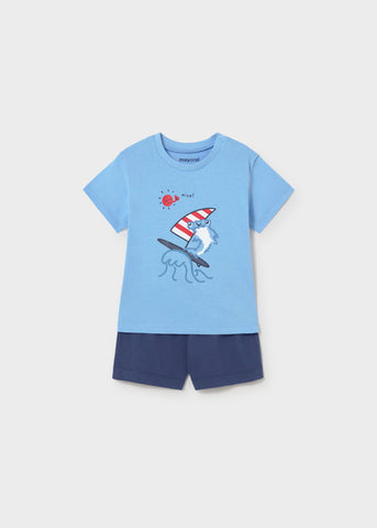 Mayoral Boys Surf Print Shorts Set