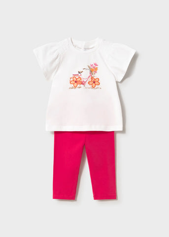 Mayoral Girls Bicycle Print Leggings Set