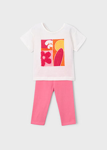 Mayoral Girls Surf & Sun Cropped Leggings Set