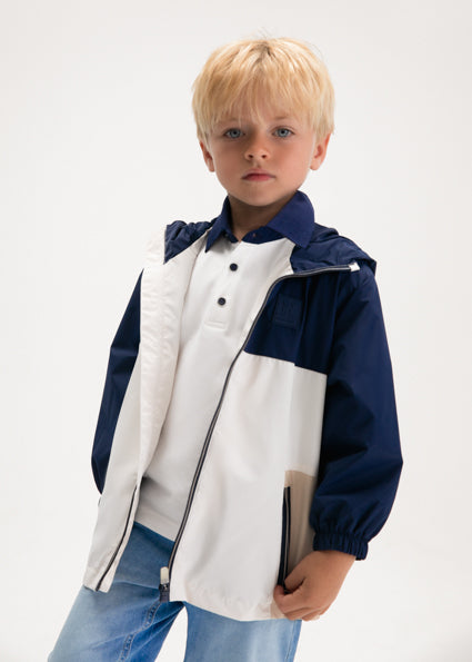 Mayoral Boys Navy & Beige Jacket