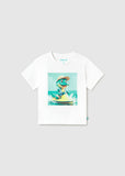 Mayoral White Dinosaur T-Shirt
