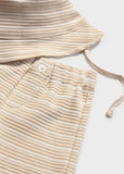 Mayoral Beige Striped Sailboat Shorts Set