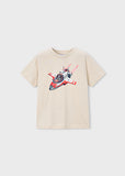 Mayoral Beige Space Rocket T-Shirt