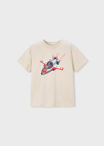 Mayoral Beige Space Rocket T-Shirt