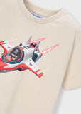 Mayoral Beige Space Rocket T-Shirt