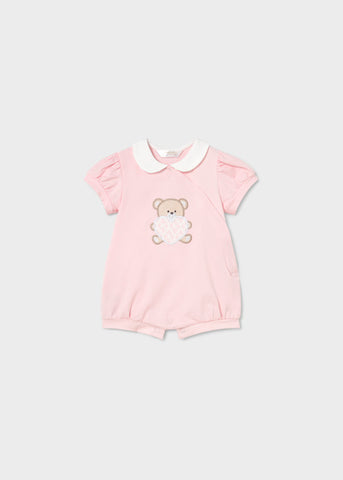 Mayoral Baby Girls Pink Teddy Romper