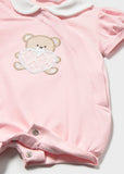 Mayoral Baby Girls Pink Teddy Romper