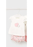 Mayoral Baby Girls Ivory & Pink Shorts Set