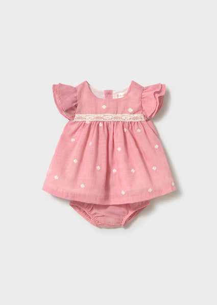 Mayoral Pink Dress & Pants Set