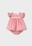 Mayoral Pink Dress & Pants Set