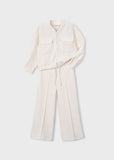 Mayoral Girls Ivory Piqué Tracksuit