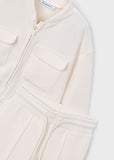 Mayoral Girls Ivory Piqué Tracksuit
