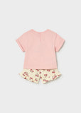 Mayoral Pink Cherry Print Shorts Set