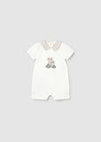 Mayoral Baby Boys Ivory & Beige Romper