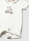 Mayoral Baby Boys Ivory & Beige Romper