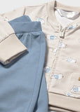 Mayoral Baby Boys Beige & Blue Tracksuit