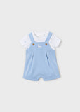 Mayoral Blue & White Duck Print Romper