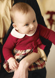 Mayoral Baby Girls Red Knit & Checked Dress