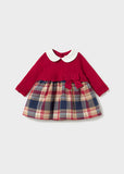 Mayoral Baby Girls Red Knit & Checked Dress