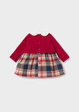 Mayoral Baby Girls Red Knit & Checked Dress