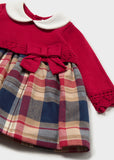 Mayoral Baby Girls Red Knit & Checked Dress
