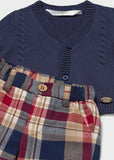 Mayoral Navy & Red Checked 3 Piece Set