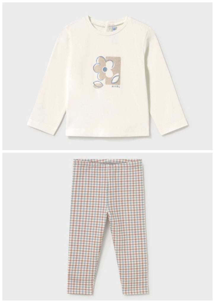 Mayoral Blue & Beige Leggings Set