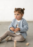 Mayoral Blue & Beige 3 Piece Leggings Set