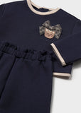 Mayoral Navy Blue Jersey Trouser Set
