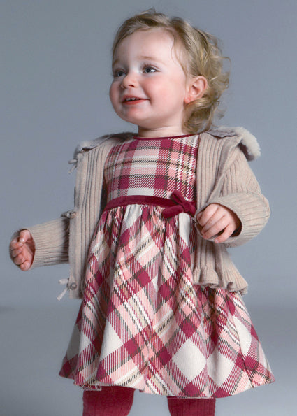 Mayoral Raspberry Check Dress