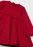 Mayoral Girls Red & Gold Sparkle Dress