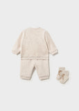 Mayoral Baby Boys Beige Tracksuit & Socks Set
