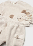 Mayoral Baby Boys Beige Tracksuit & Socks Set