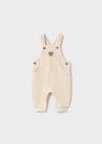 Mayoral Beige Velour Corduroy Dungaree Set