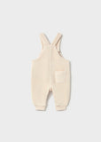 Mayoral Beige Velour Corduroy Dungaree Set