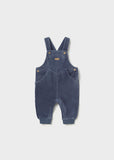 Mayoral Navy Velour Corduroy Dungaree Set