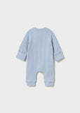 Mayoral Baby Boys Blue Ribbed Babygrow