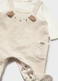 Mayoral Baby Boys Beige Corduroy Babygrow