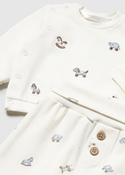 Mayoral Baby Boys Ivory Trouser Set