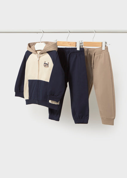 Mayoral Boys Navy & Beige Tracksuit Set