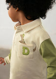 Mayoral Boy Green Dinosaur Polo Shirt