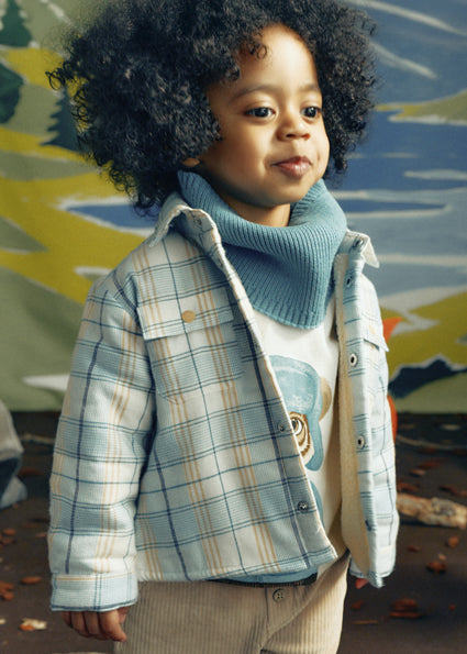 Mayoral Boys Light Blue & Beige Shacket