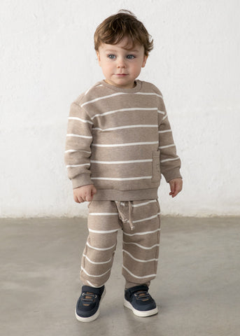 Mayoral Boys Beige Striped Tracksuit